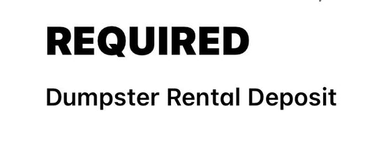 Deposit *REQUIRED*